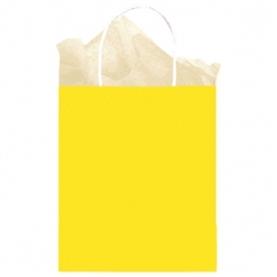 Yellow Solid Medium Kraft Bags | Party Supplies