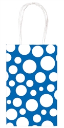 Bright Royal Blue Dot Printed Cub Bags | Party Supplies