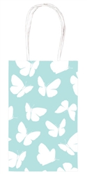 Robin's-egg Blue Butterfly Printed Cub Bags | Party Supplies