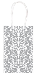 Silver Brocade Printed Cub Bags | Party Supplies