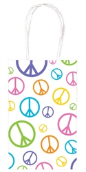 Peace Sign Printed Cub Bags | Party Supplies