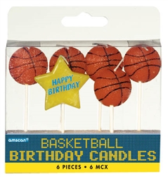 Basketball Fan Birthday Pick Candles | Party Supplies