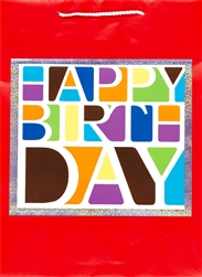 Happy Birthday Block Jumbo Specialty Bags | Party Supplies