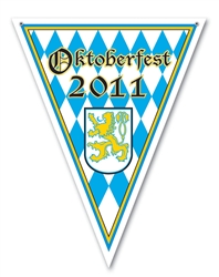 28" x 36" Oktoberfest Custom Printed Pennant