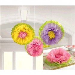 Spring Flower Fluffy Decorations | Party Supplies