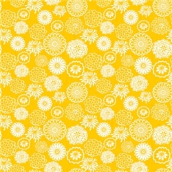 Yellow Mum Printed Tissue - 8/piece | Party Supplies