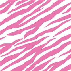 Bright Pink Zebra Printed Tissue - 8/piece | Party Supplies