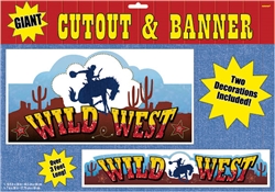 Western Printed Cutout & Banner Set | Party Supplies