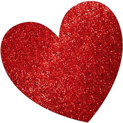 Heart Mega Value Pack Glitter Cutouts | Valentines decorations