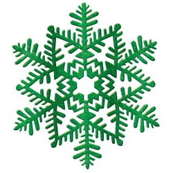 Green Small Snowflake Decoration | Party Supplies