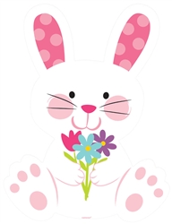 Easter Bunny with Flowers Cutout | Easter Supplies