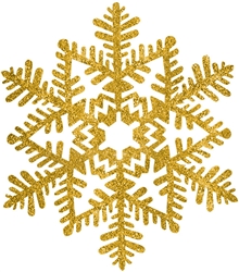 Gold Small Snowflake Decoration | Party Supplies