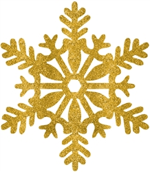 Gold Medium Snowflake Decoration | Party Supplies