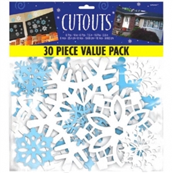 Snowflake Mega Value Pack Paper Cutout Assortments | Party Supplies