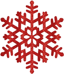 Red Large Snowflake Decoration | Party Supplies