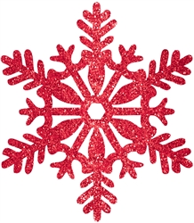 Red Medium Snowflake Decoration | Party Supplies