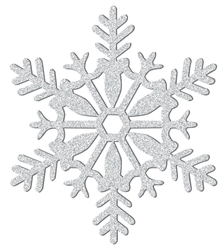 Silver Medium Snowflake Decoration | Party Supplies