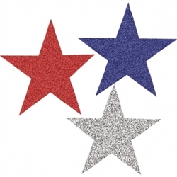 Patriotic Mini Glitter Cutout Assortment | Party Supplies