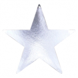 Silver 3-1/2" Mini Packaged Foil Star | Party Supplies