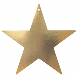 Gold 3-1/2" Mini Packaged Foil Star | Party Supplies