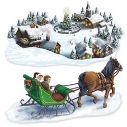 Holiday Village & Sleigh Ride Props | Party Decorations