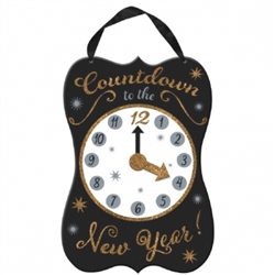 New Year's Countdown Medium Hanging Sign | Party Supplies