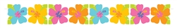 Hibiscus Printed Paper Garland | Luau Party Supplies