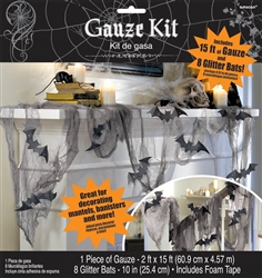 Glitter Bat & Gauze Kit | Party Supplies