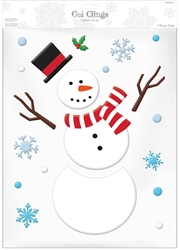 Snowman Large Gel Cling | Party Supplies