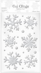 Snowflake Small Glitter Gel Cling | Party Supplies