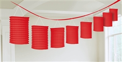 Red Lantern Garland Hanging Decorations | Party Decorations