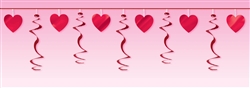 Heart Swirl 12' Garland | Valentines supplies
