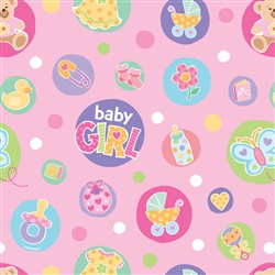 Baby Dot Pink Gift Wrap | Party Supplies