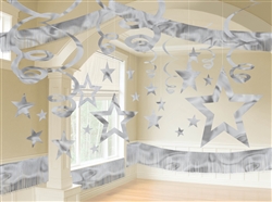 Silver Giant Room Decorating Kit | Party Supplies