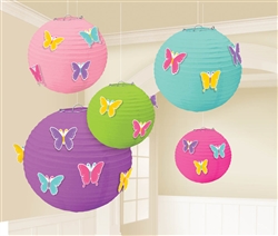 Lanterns w/Butterflies | Party Supplies