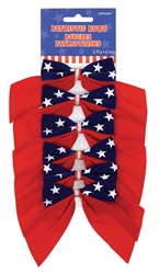 Patriotic American Flag Bows Multipack | Party Supplies