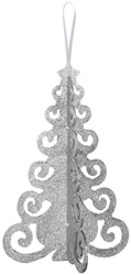 Silver 3-D Tree Decoration | Party Supplies