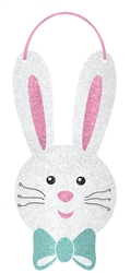 Small Bunny Sign with Ribbon Hanger | Party Supplies