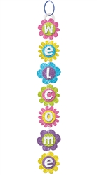 Spring Long Welcome Sign w/Ribbon Hanger | Party Supplies