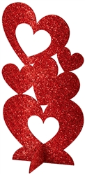Hearts 3-D Centerpiece - 11-1/2" x 6" | Valentines decorations