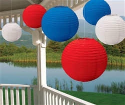 Patriotic Value Pack Paper Lanterns | Party Supplies