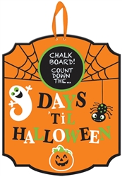 Halloween Countdown Chalkboard Medium Sign | Party Supplies