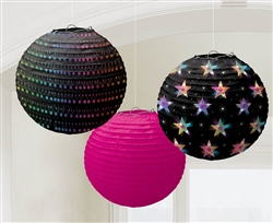 Disco Fever Round Printed Paper Lanterns | Party Supplies