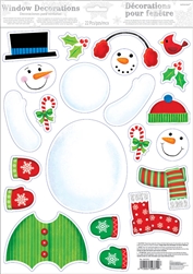 Build a Snowman Window Decoration | Party Supplies