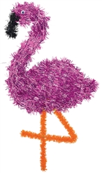 Flamingo Tinsel Shape Decoration | Luau Party Supplies