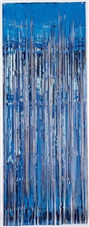 Blue Metallic Curtains | Party Supplies