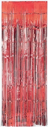 Red Metallic Curtains | Party Supplies