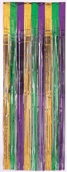 Purple/Green/Gold Metallic Curtains | Party Supplies