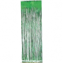 Green Metallic Fringed Table Skirt | Party Supplies