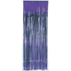 Purple Metallic Fringed Table Skirt | Party Supplies